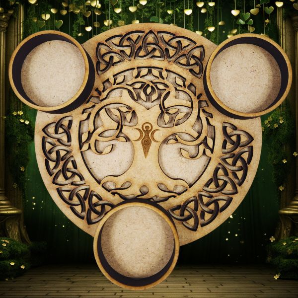 Celtic Tree of Life Tea Light Candle Holder