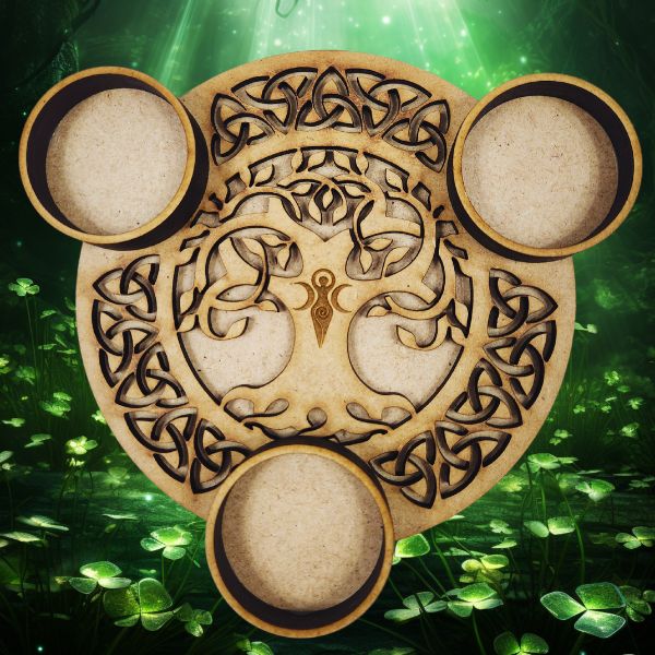 Celtic Tree of Life Tea Light Candle Holder