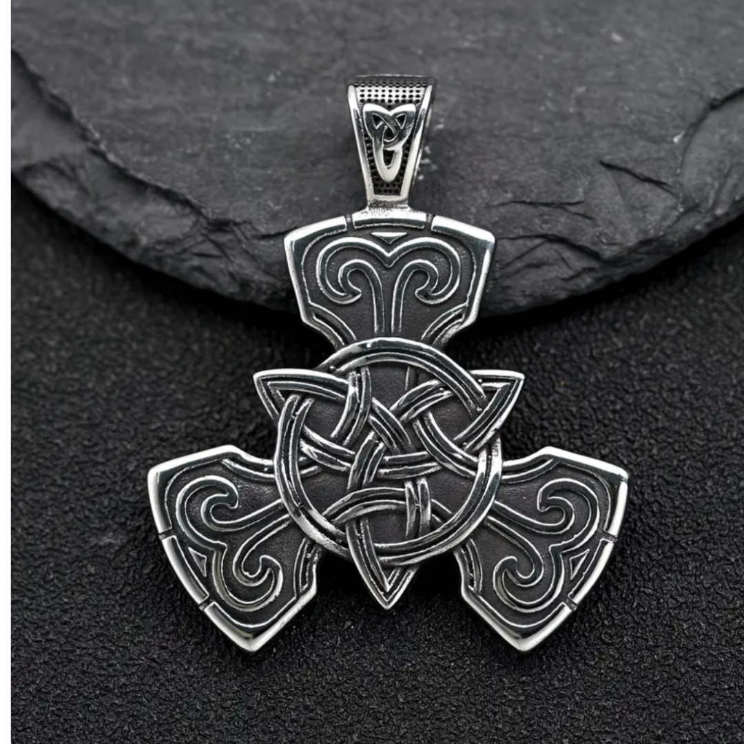 Celtic Trinity Knot Cross Pendant Necklace