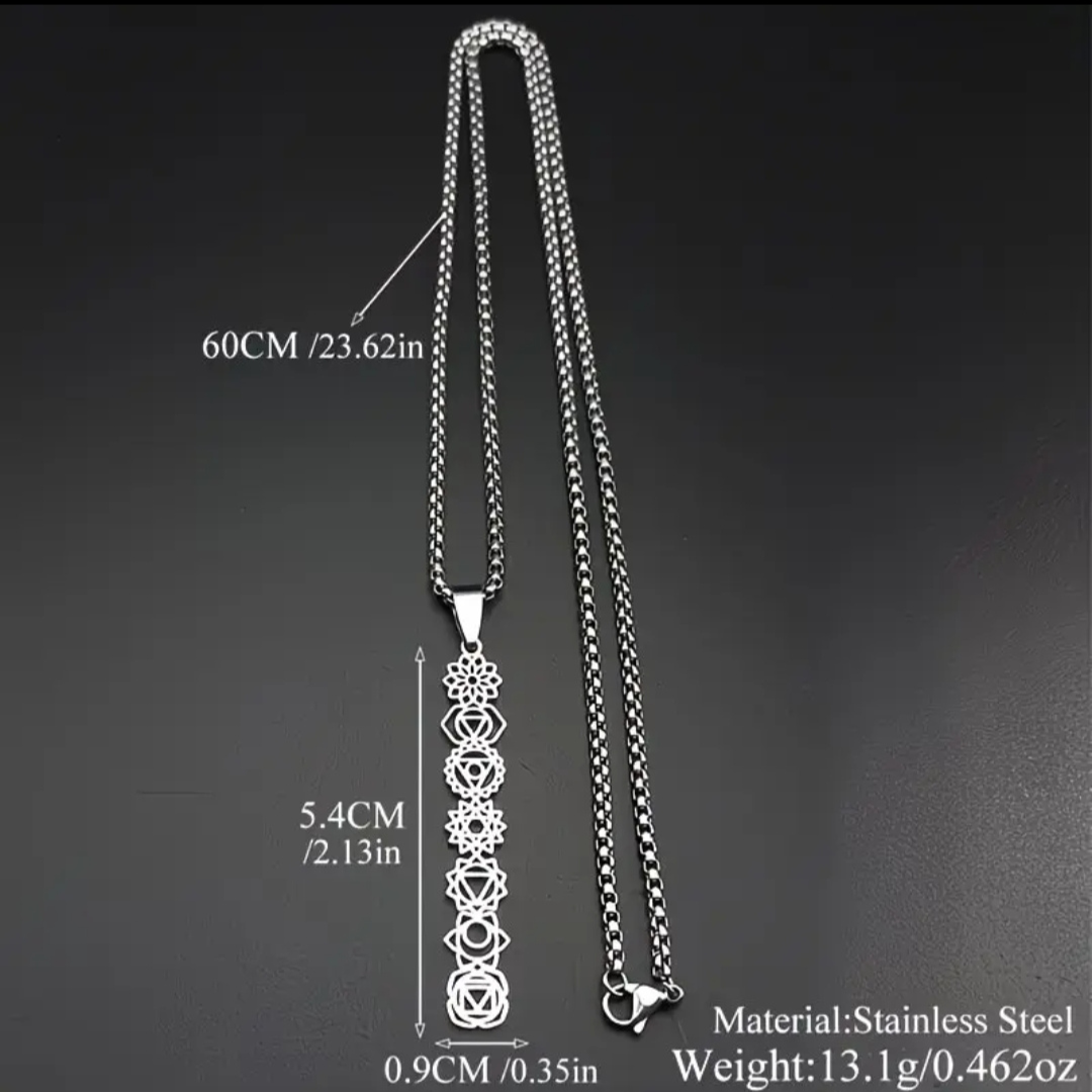 Chakra Balance Stainless Steel Necklace