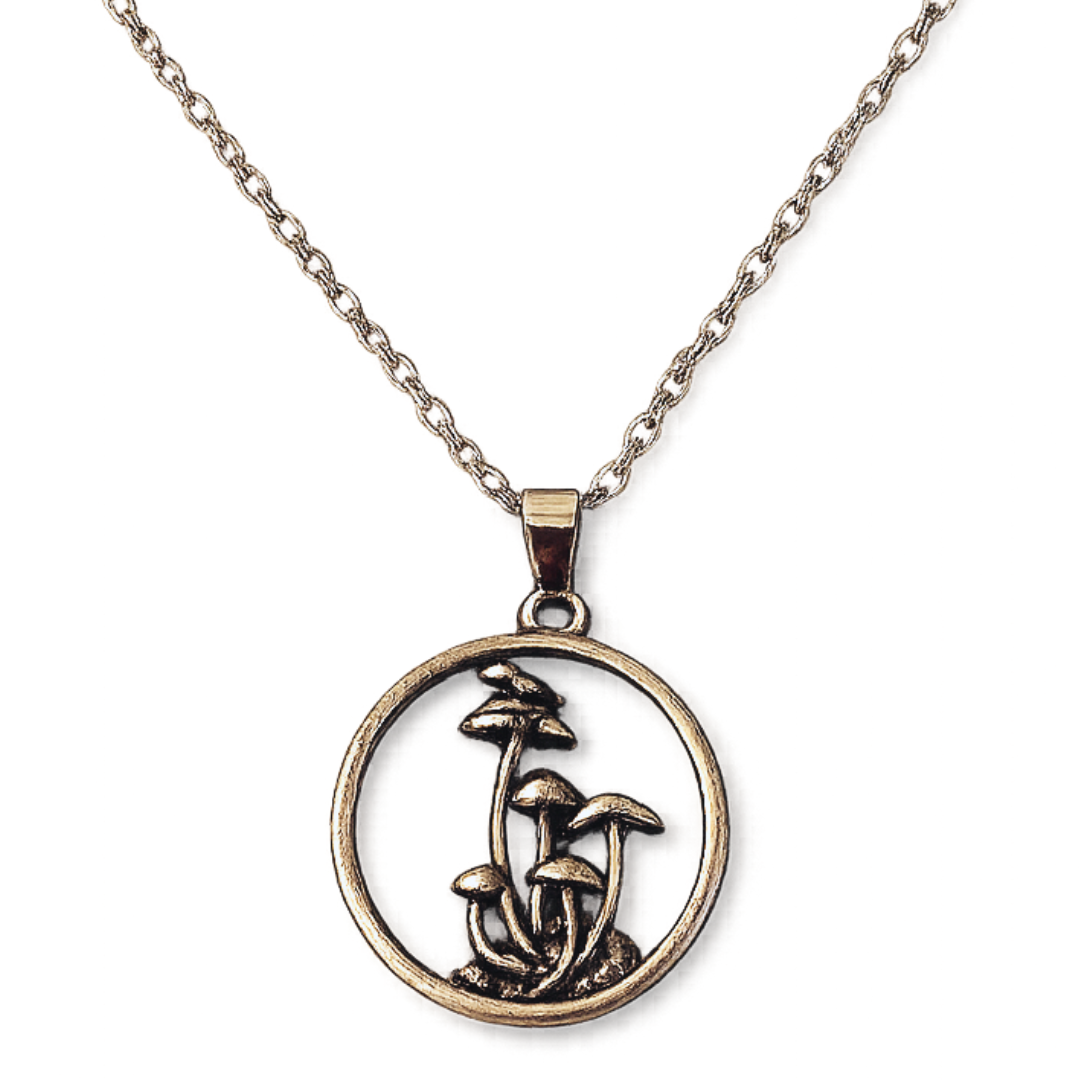 Frog of the Hidden Grove Mushroom Necklace