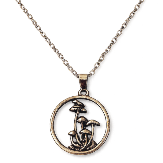Frog of the Hidden Grove Mushroom Necklace