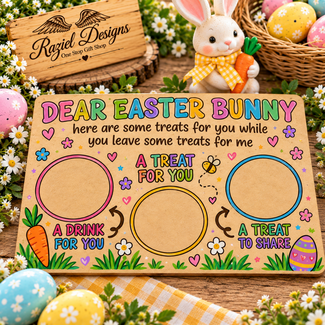 Easter Bunny Treat Board Rectangular