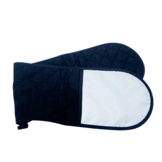 Chefs Oven Glove Black and White 80cm x 18cm