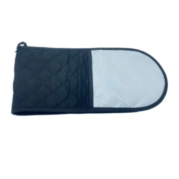 Chefs Oven Glove Black and White 80cm x 18cm