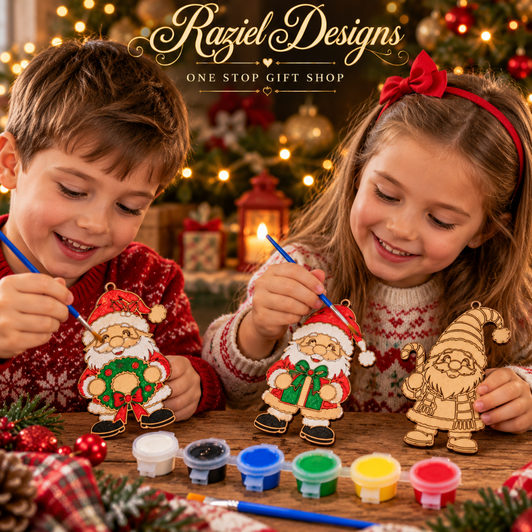 Paint Your Own Santa Christmas Ornaments Kit