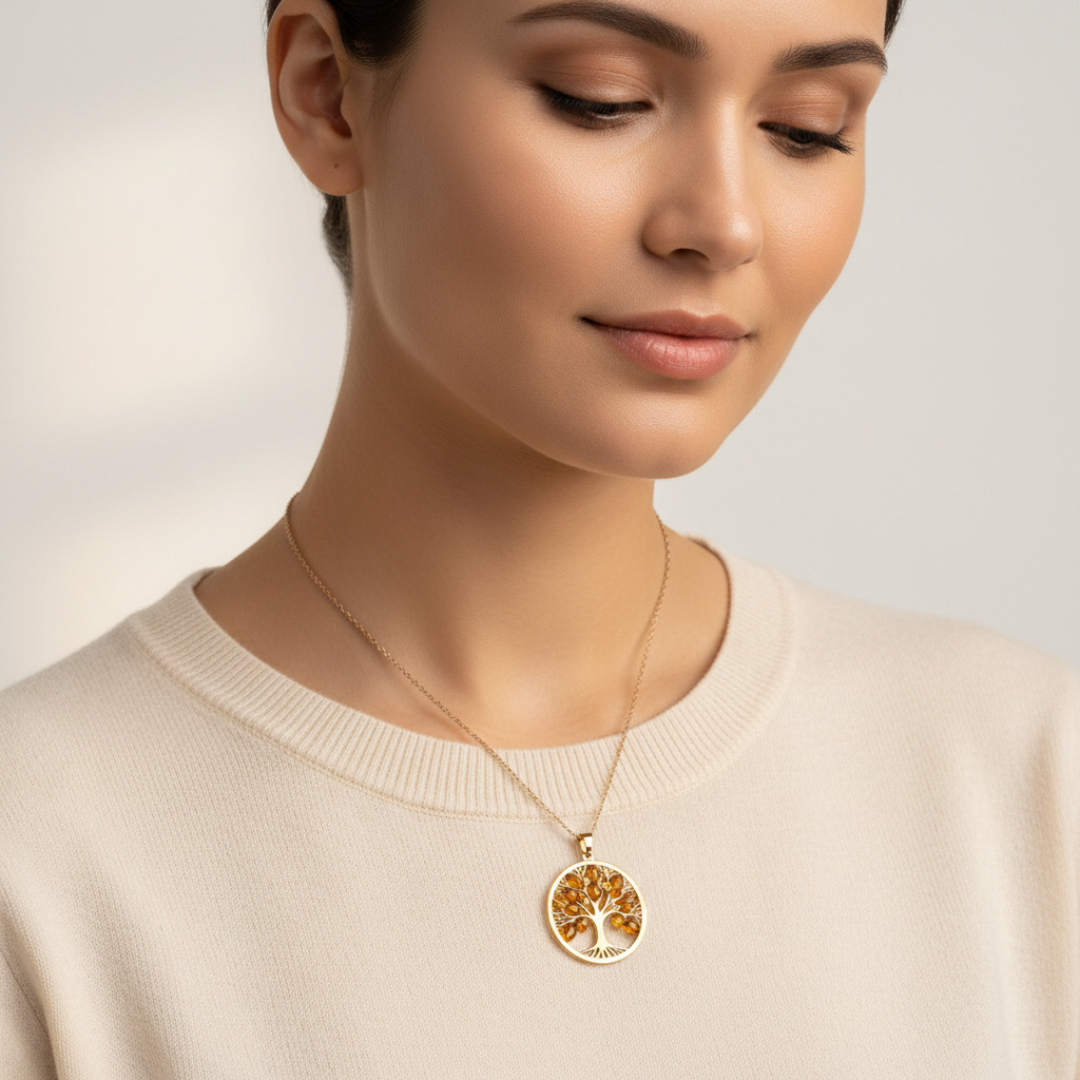 Citrine Tree of Life Necklace