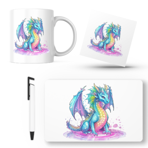 Colorful Dragon Themed Gift Set