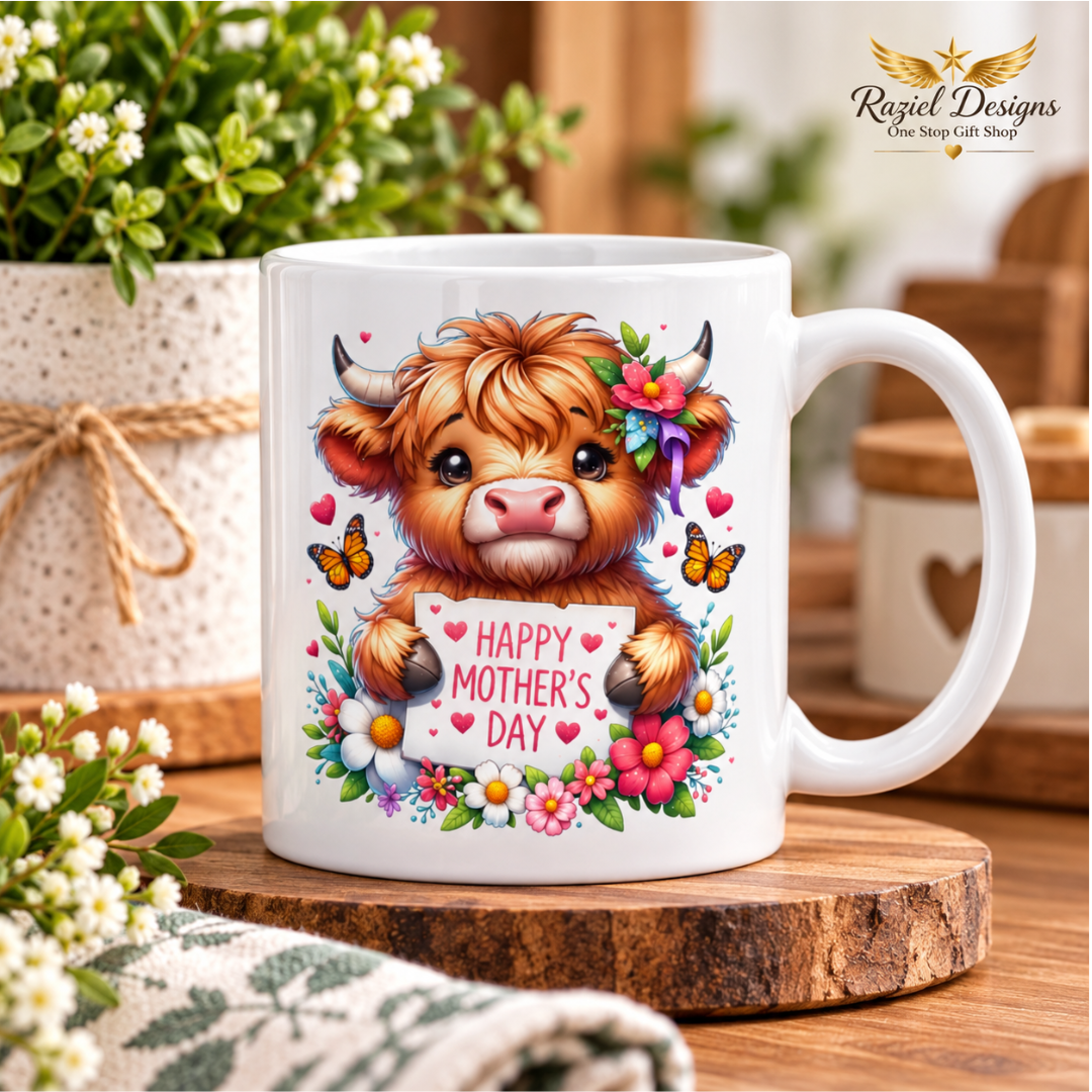 Highland Calf Love Mother's Day Coffee Mug