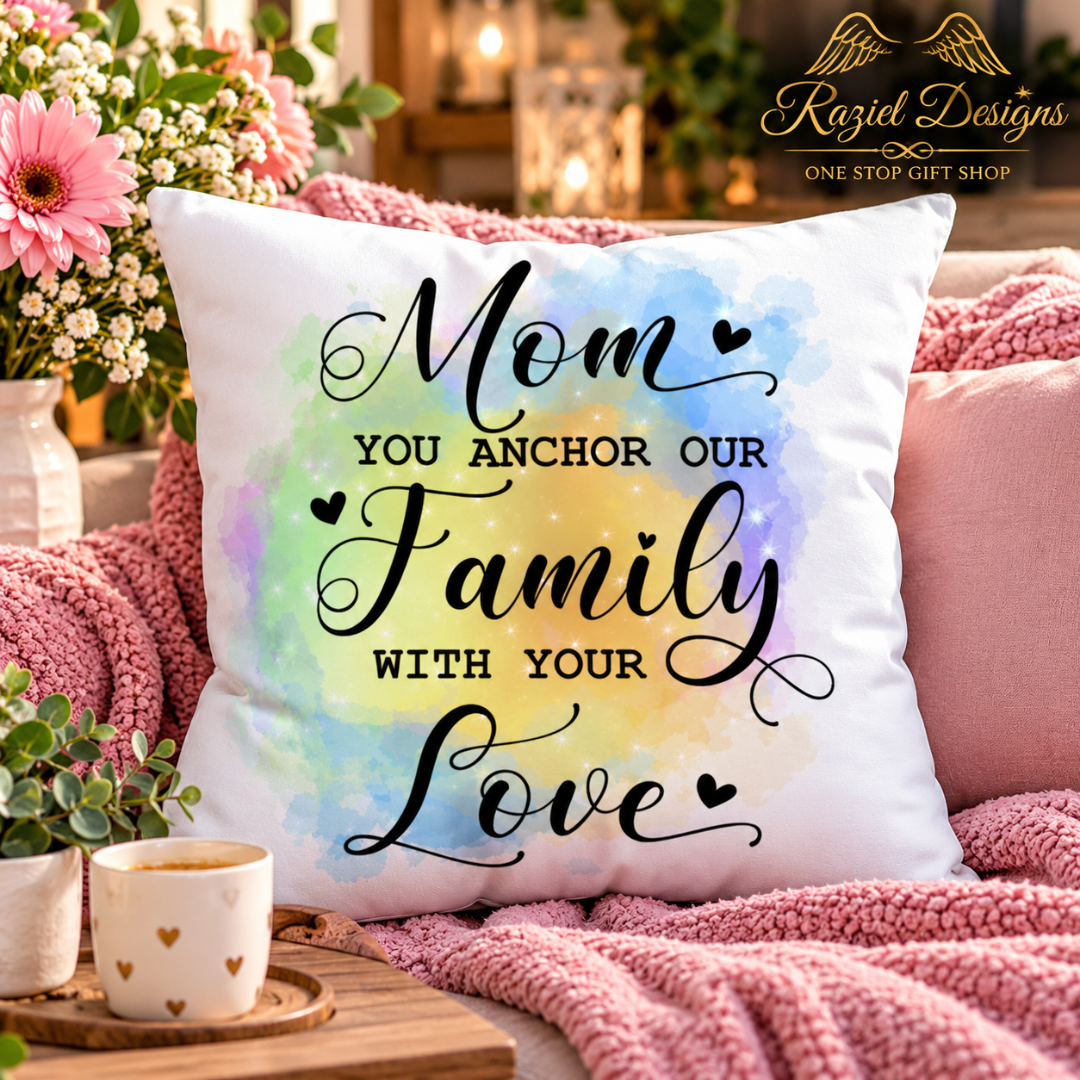 Mom You Anchor Our Family With Your Love Throw Pillow