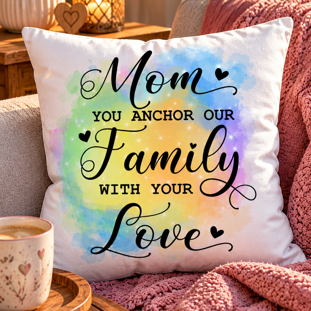Mom You Anchor Our Family With Your Love Throw Pillow