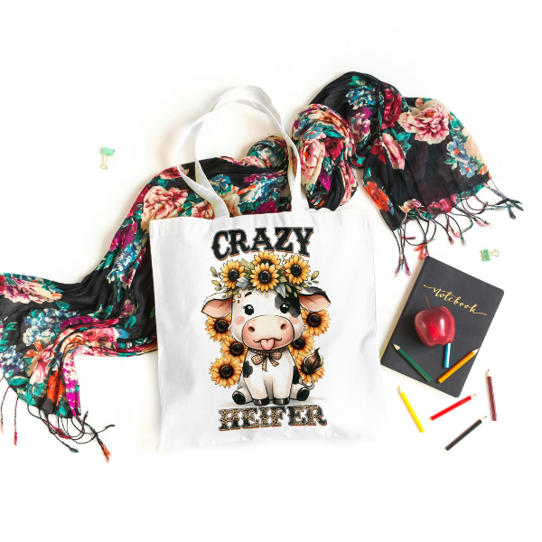 Crazy Heifer Shopping Bag