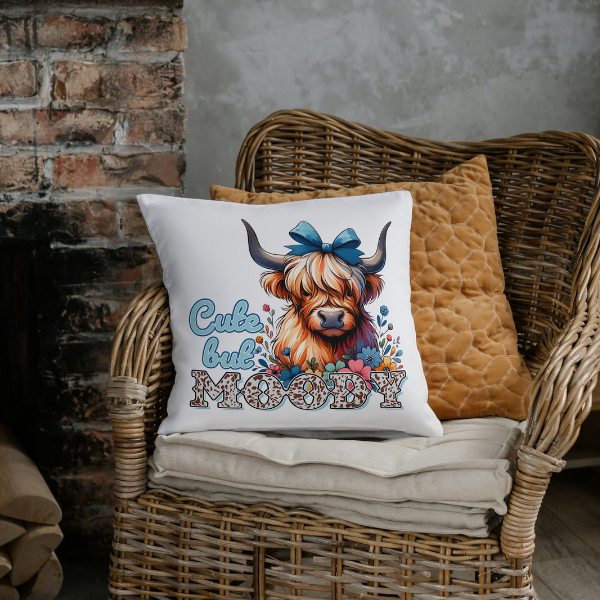 Cute But Moody Throw Pillow