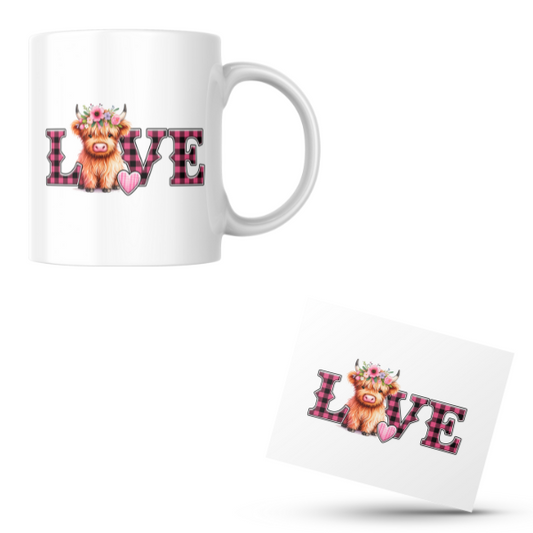 Cute Love Coffee Cup and Coaster Set