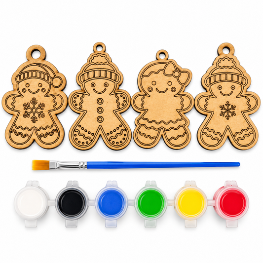 Christmas Gingerbread Ornament Painting Kit