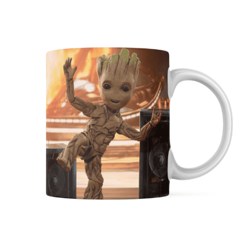 Dancing Baby Groot Themed Printed Coffee Cup