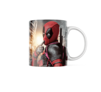 Deadpool Themed Printed Coffee Cup