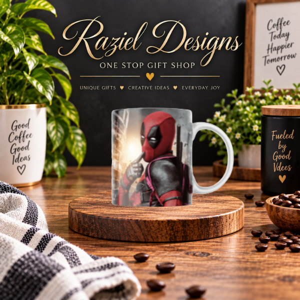 Deadpool Themed Printed Coffee Cup