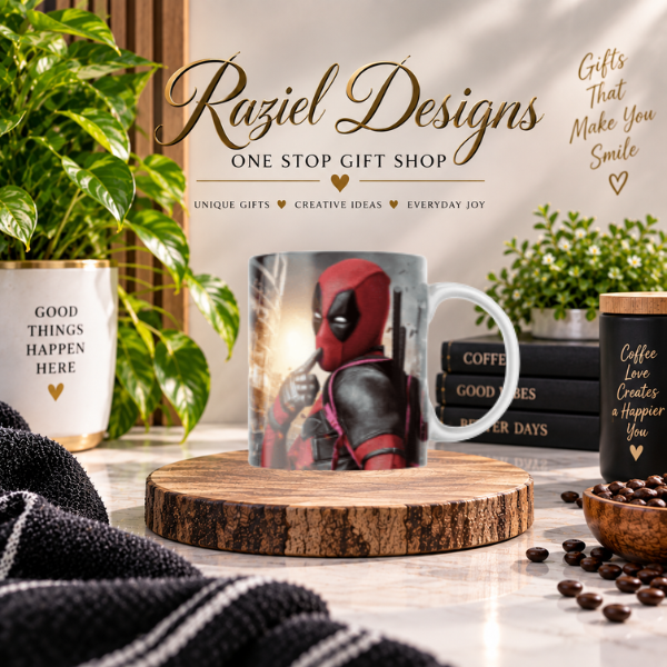Deadpool Themed Printed Coffee Cup