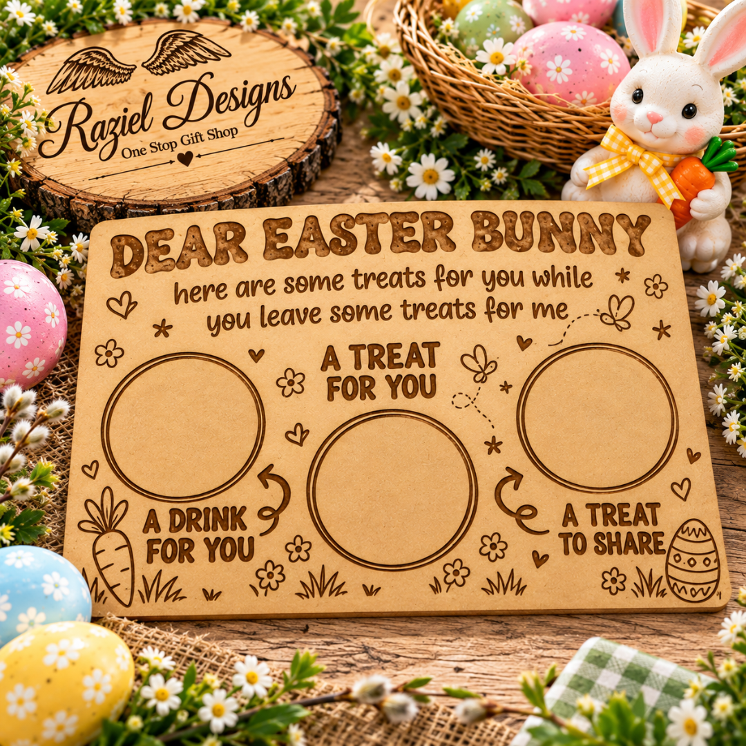 Easter Bunny Treat Board Rectangular
