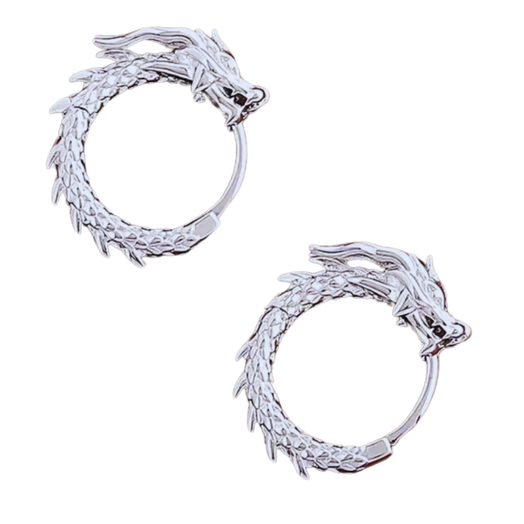 Dragon’s Embrace Hoop Earrings