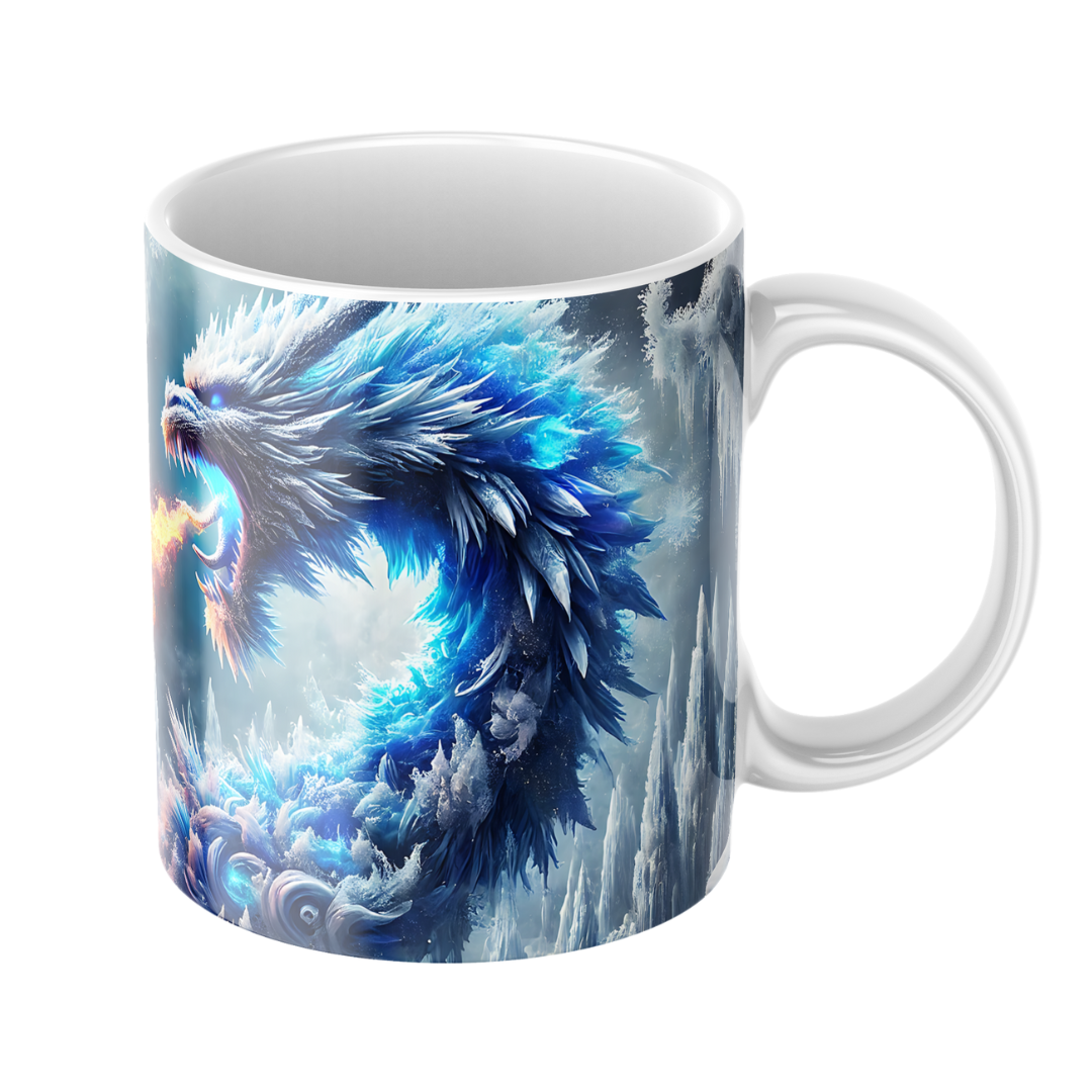 Dragons of Ice & Fire – Elemental Battle Fantasy Mug