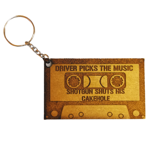 Driver Picks The Music Tape Themed Keyring