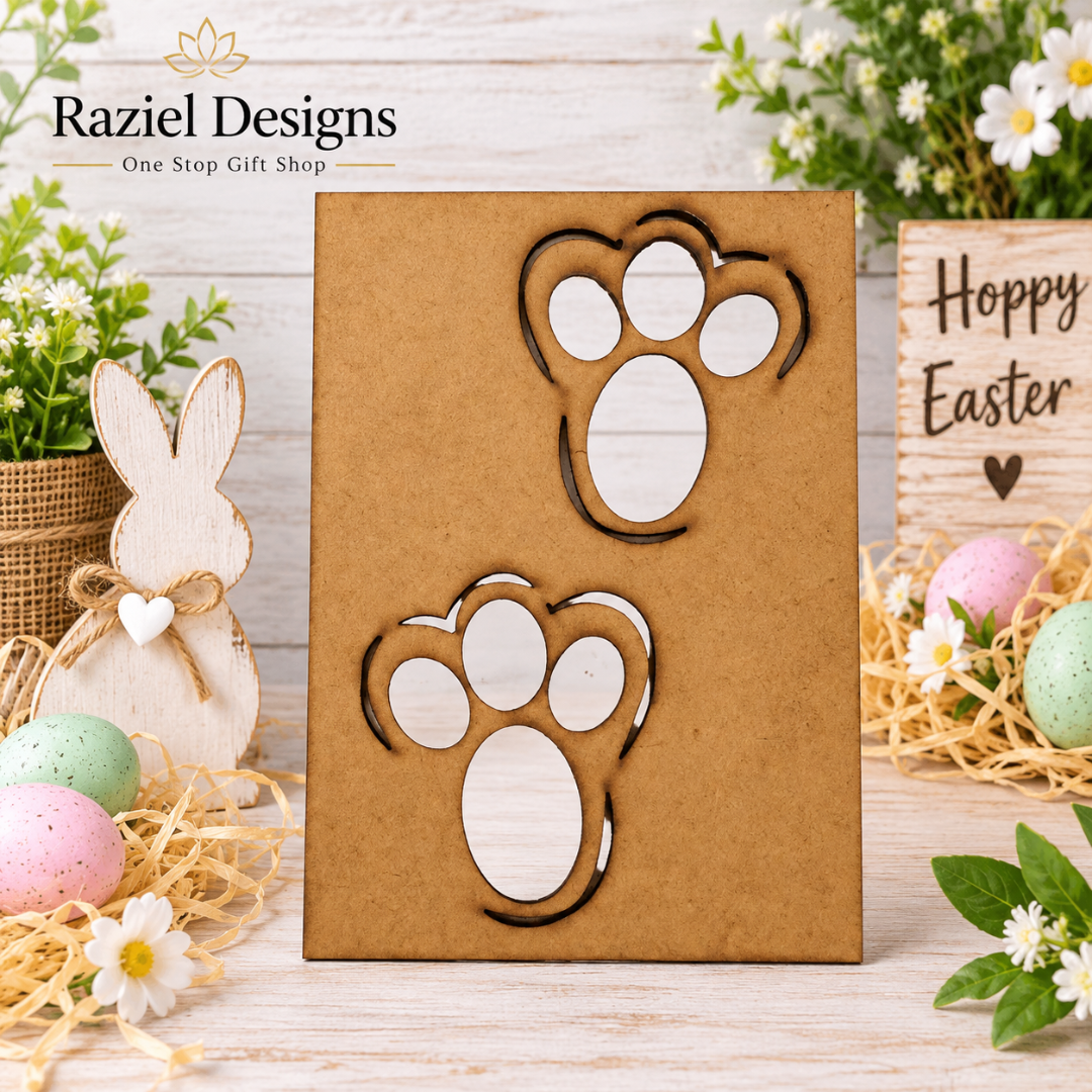 Easter Bunny Feet Stencil