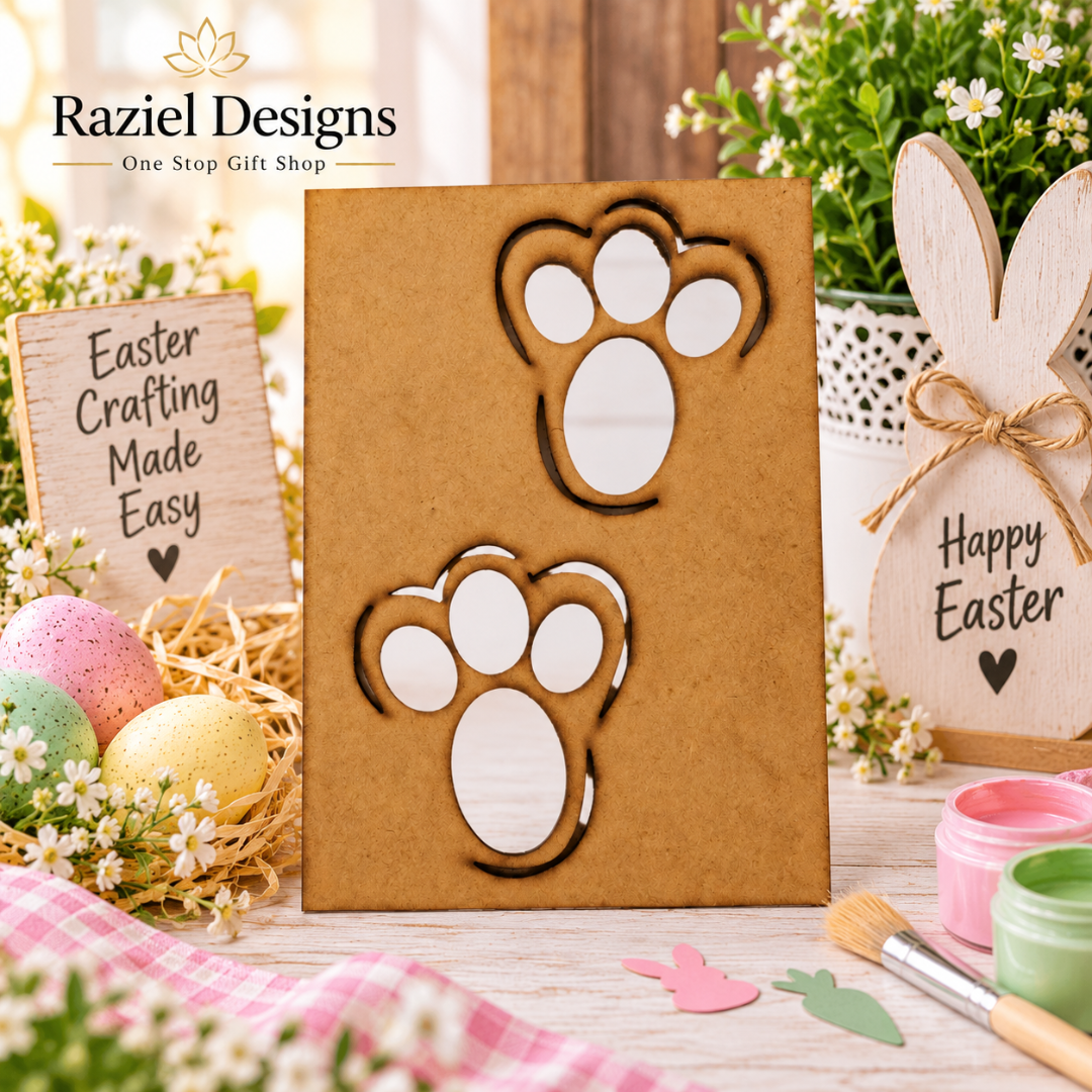 Easter Bunny Feet Stencil