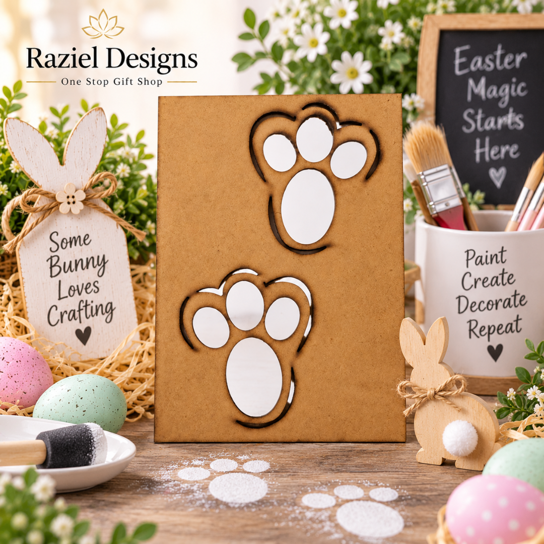 Easter Bunny Feet Stencil