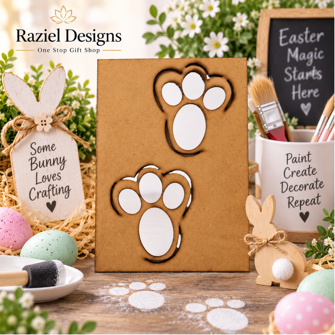 Easter Bunny Feet Stencil