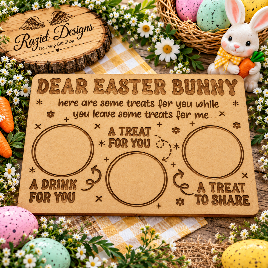 Easter Bunny Treat Board Rectangular