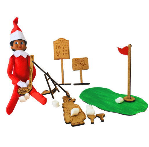 Elf On The Shelf Let's Go Golfing Prop