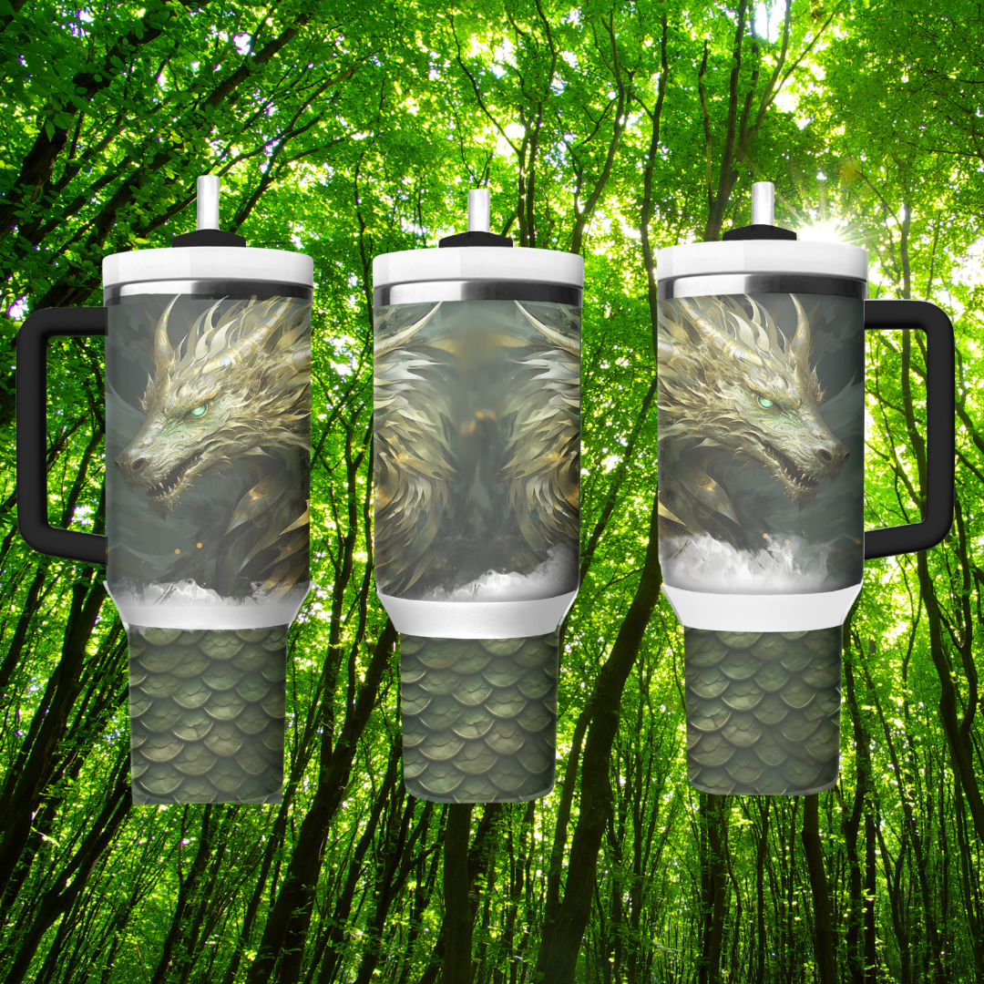 Emerald Dragon 40oz Quencher Tumbler