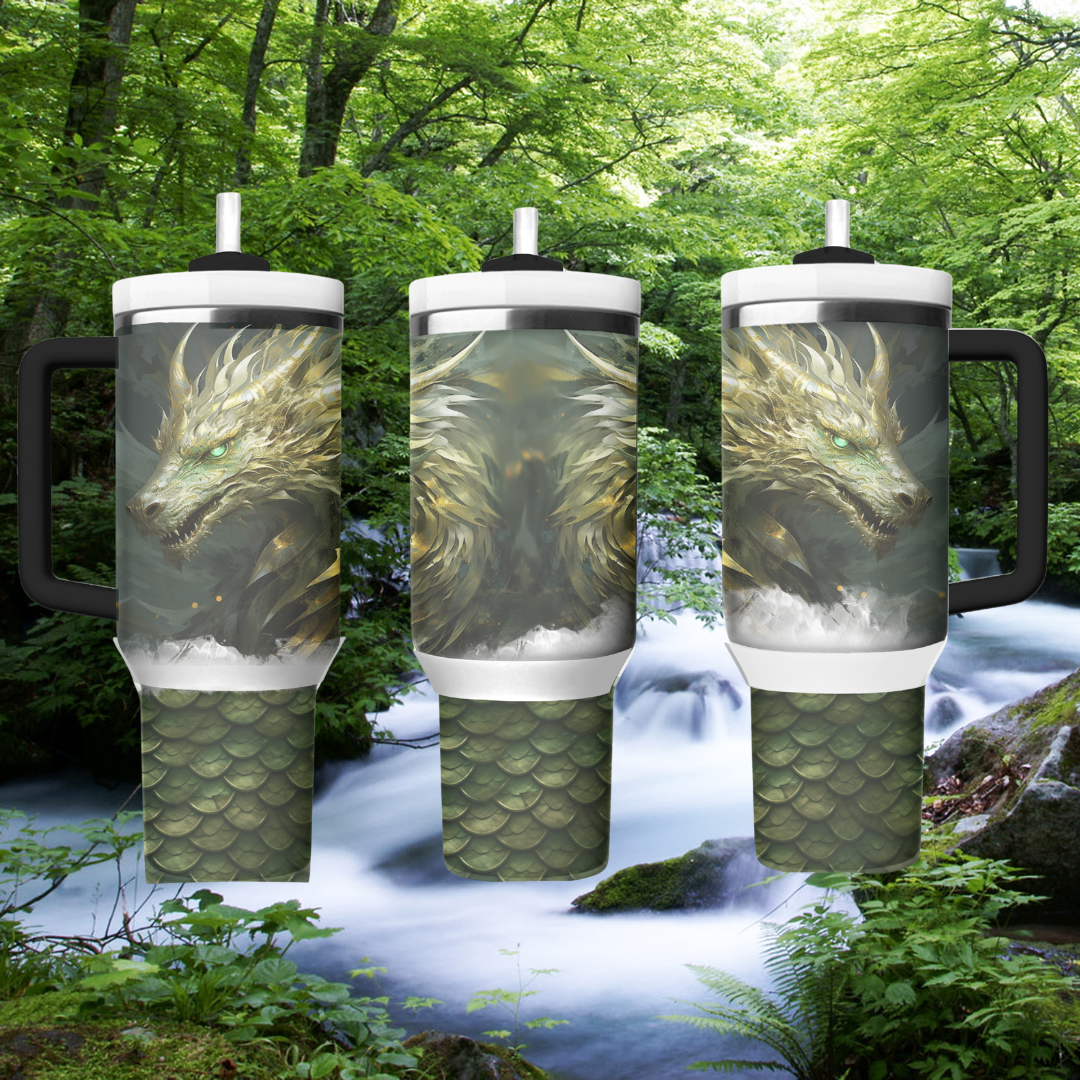 Emerald Dragon 40oz Quencher Tumbler