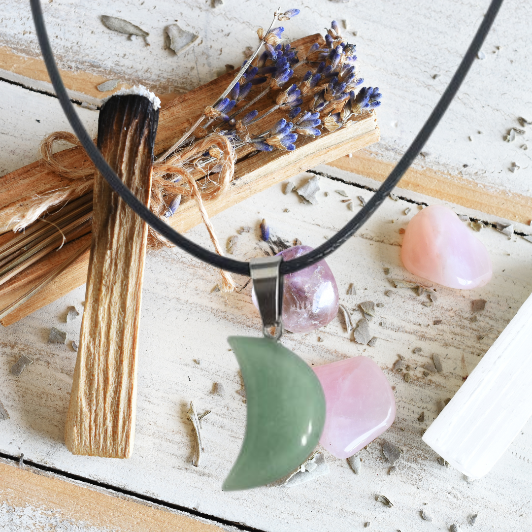Emerald Moon Green Aventurine Necklace