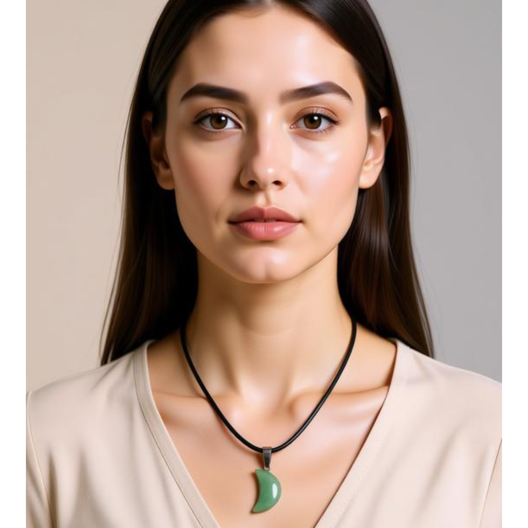 Emerald Moon Green Aventurine Necklace