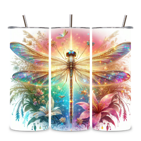 Enchanted Dragonfly Sparkle Tumbler