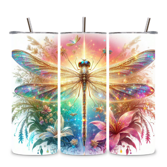 Enchanted Dragonfly Sparkle Tumbler