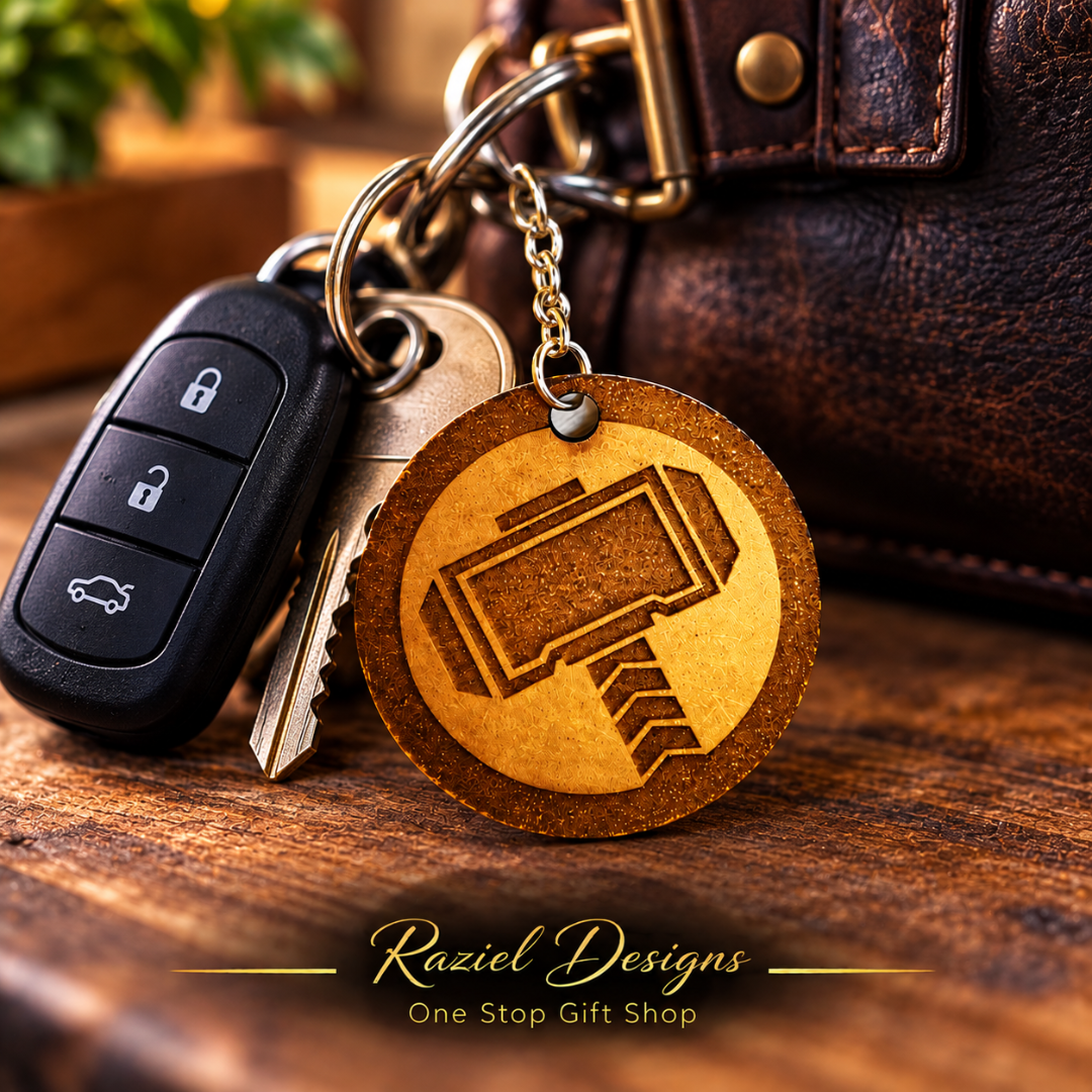 Thor Logo Themed Keyring