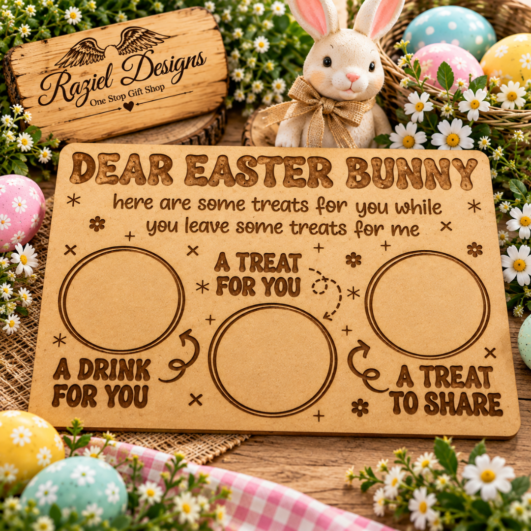 Easter Bunny Treat Board Rectangular
