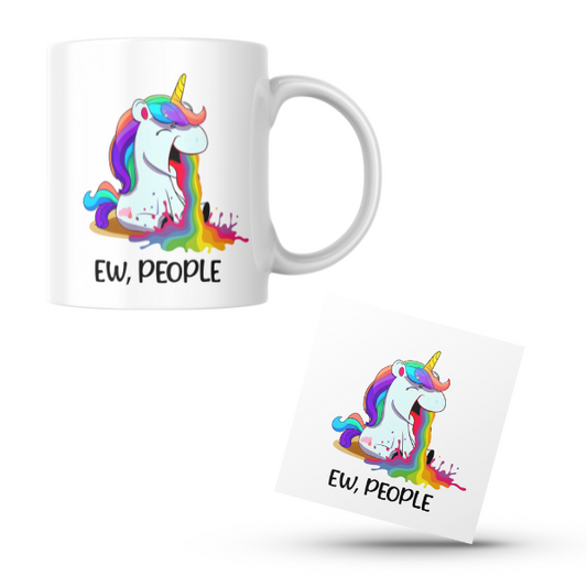 Ew People Coffee Cup and Coaster Set