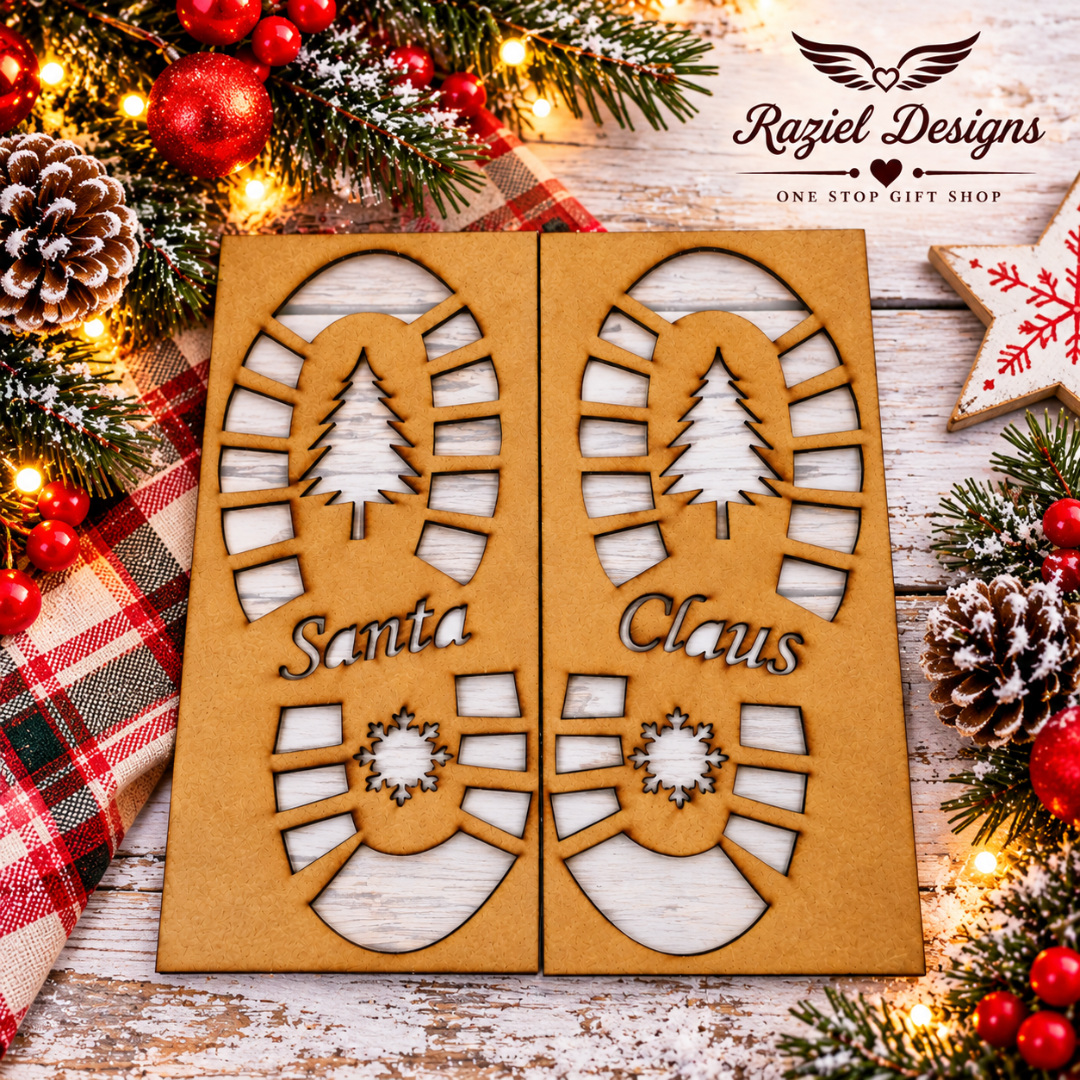 Santa Feet Stencil