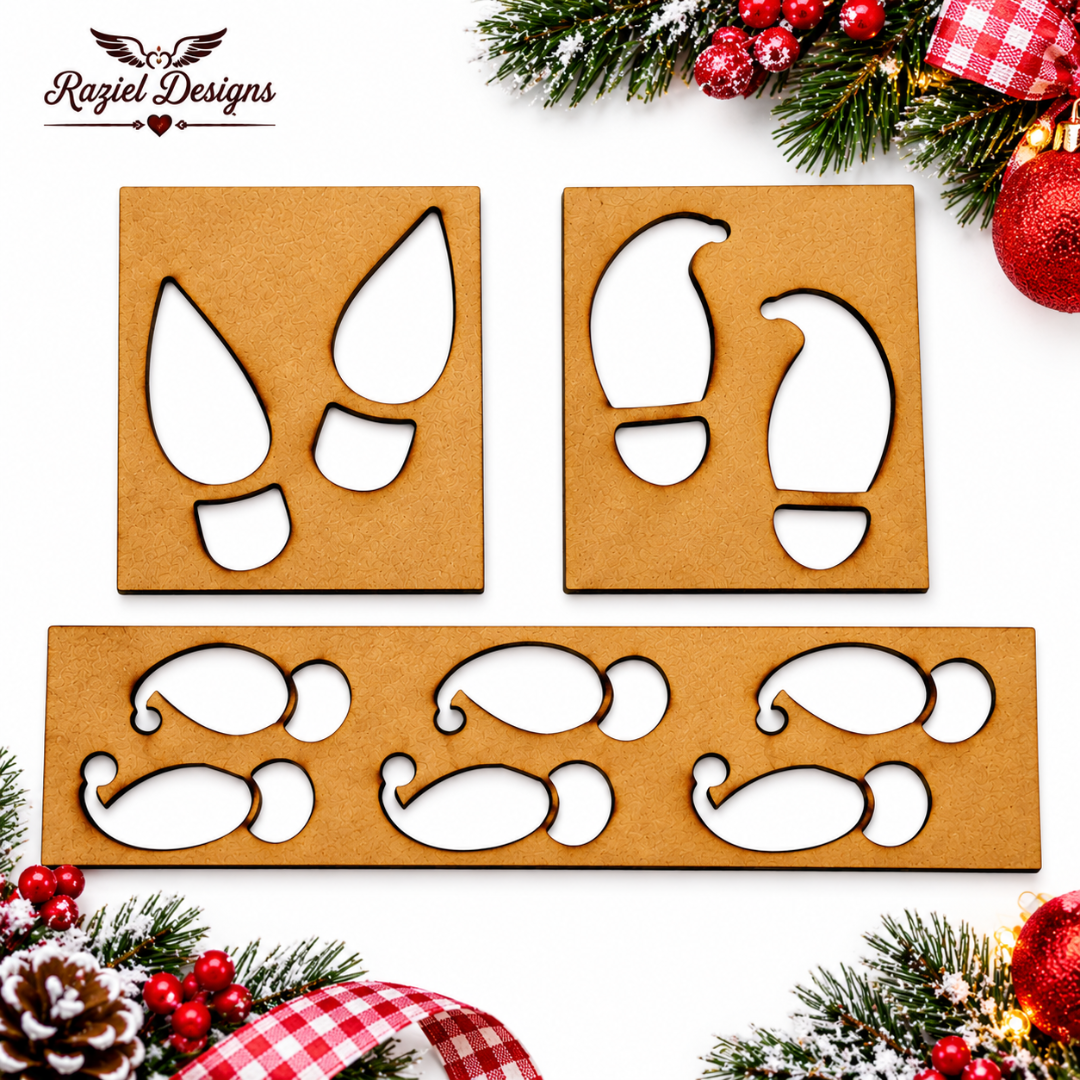 Elf Feet Stencils