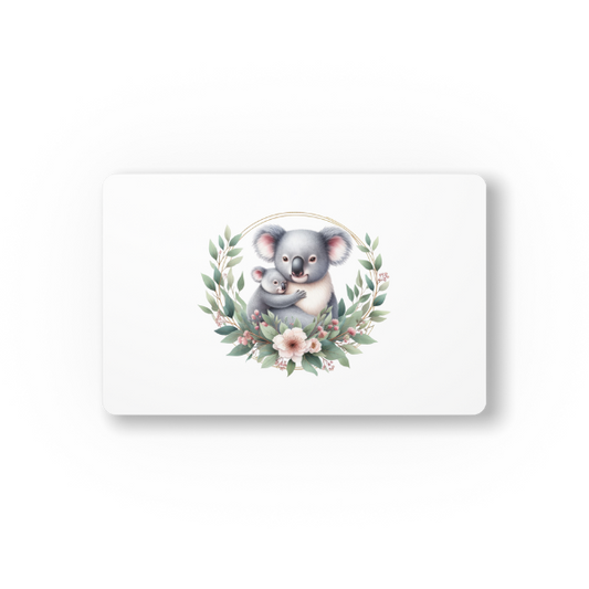 Floral Kuala Bear Mouse Pad