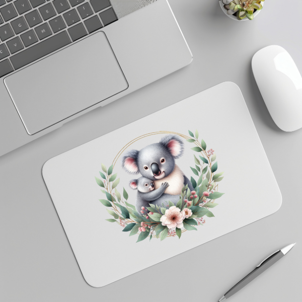 Floral Kuala Bear Mouse Pad