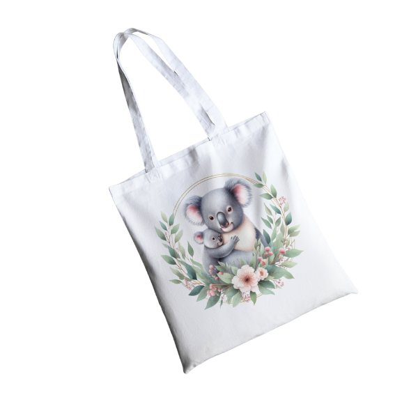 Floral Kuala Bear Shopping Bag