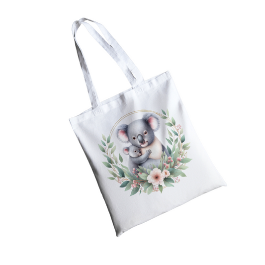 Floral Kuala Bear Shopping Bag