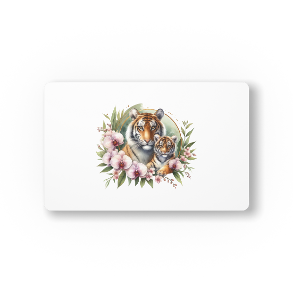 Floral Tiger Mouse Pad