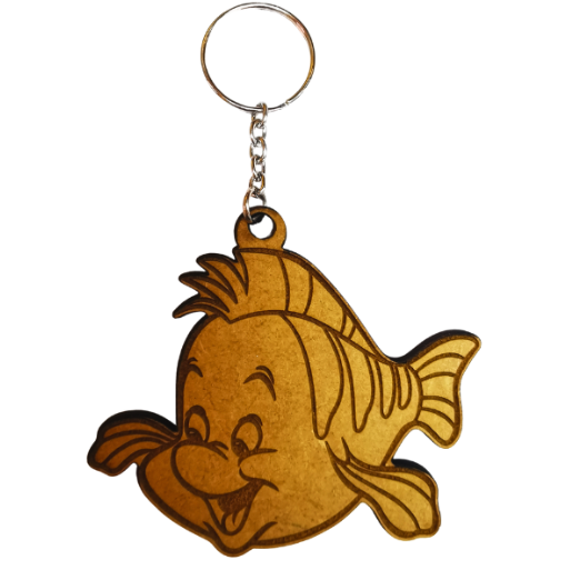 Flounder Themed Keyring